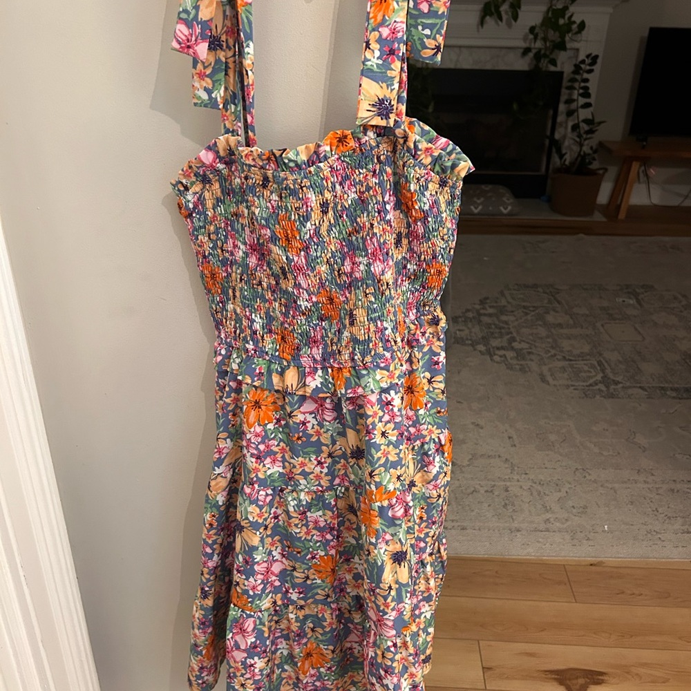 JODIFL Multicolor Floral Smocked Dress